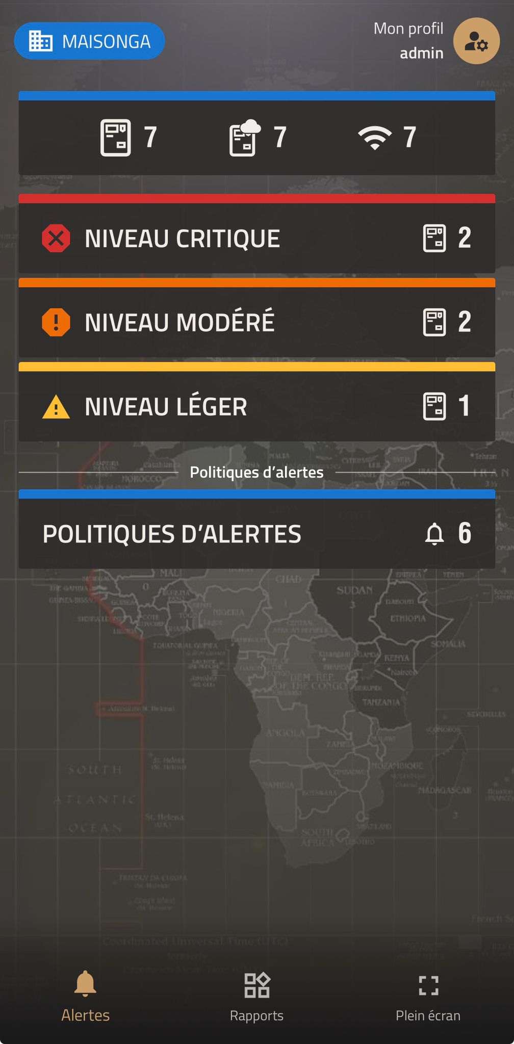 Application CashDro Controller sur iPhone